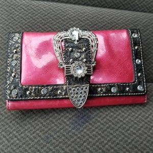 Pink buckle wallet